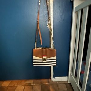 striped aldo purse
